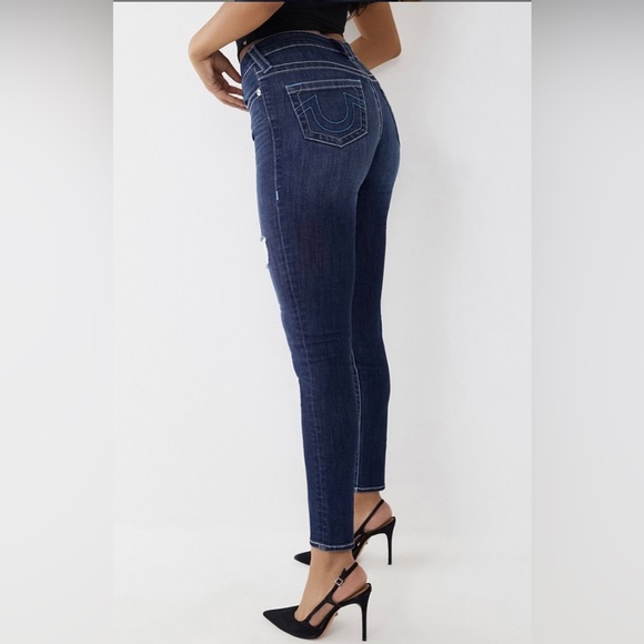 TRUE RELIGION. BNWT!! Size 31 (12) Halle Mid rise distressed skinny jeans - Picture 6 of 6